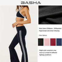 Ensemble de yoga pour femmes BASHAsports, soutien-gorge et pantalon sans couture avec effet push-up, bonne tenue, évacuation de l'humidité