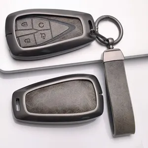 Funda de Cuero y Aleación de Zinc para Llave de Coche con Control Remoto para Changan CS35 Plus, CS55 PLUS, CS75 PLUS, Eado, <span class=keywords><strong>UNI</strong></span>-T, <span class=keywords><strong>UNI</strong></span>-K, Oushang X5, X7 EV - Product Image 3