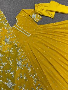 Beau mariage lourd Designer Anarkali Salwar costume robe fête porter lourd pakistanais Anarkali Style costumes au prix de gros - Product Image 2