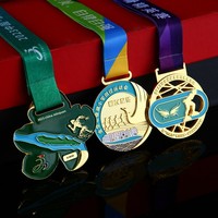Médaille Sportive Personnalisée Arts Martiaux Commémorative Médaille d'Honneur Plaque Créative Dorée, Argentée ou Bronze pour Compétition