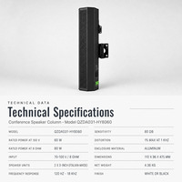 Enceinte colonne PA 60W 100V pour salle de conférence, salle de classe, service gouvernemental, salle de réunion, musique d'ambiance
