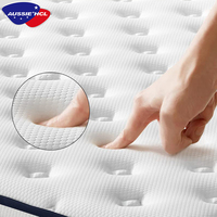 Vente chaude Matelas ignifuge Queen king Matelas en mousse à mémoire de forme en gel de taille unique Matelas à ressorts ensachés à 7 zones Ensemble de matelas