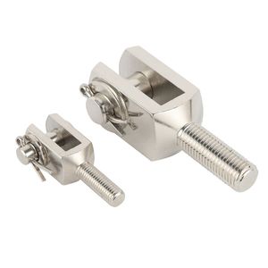 Kit de Horquilla y Pasador de Acero Inoxidable Tipo Y con Rosca Macho Mecanizada, Antideslizante, para Conexión de Extremos de Cilindros Delgados - Product Image 1