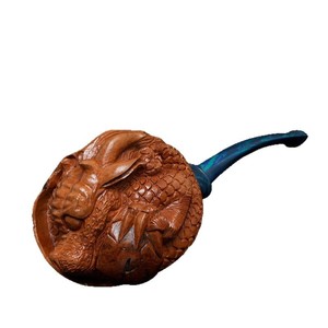 Hand Carved Briarwood Pipe Traditional Solid Wood Tobacco Pipe For Smoking Personal Gift - Product Image 4