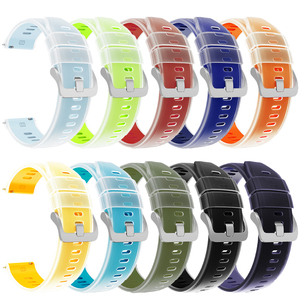 <span class=keywords><strong>Bracelet</strong></span> en silicone transparent bicolore de 22 mm pour <span class=keywords><strong>Garmin</strong></span> Forerunner 570 265 255 <span class=keywords><strong>Music</strong></span>/<span class=keywords><strong>Vivoactive</strong></span> 4/Venu 4 <span class=keywords><strong>3</strong></span> 45 mm, <span class=keywords><strong>bracelet</strong></span> de sport - Product Image 2