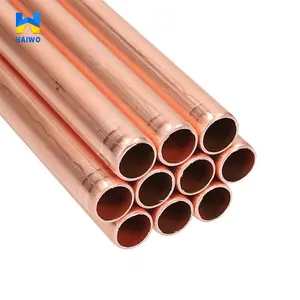 Tubos de cobre rojo ASTM AISI C1011 C1020 C1100 C1221 C1201 C1220 TU0 TU1 para aire acondicionado como tubería de refrigeración