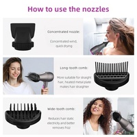JIUOKAY Moteur AC 3 Buses Séchage Rapide Température Réglable Sèche-Cheveux Ventilateur Avec Air Peigne Ion Négatif Maison Hôtel Dortoir