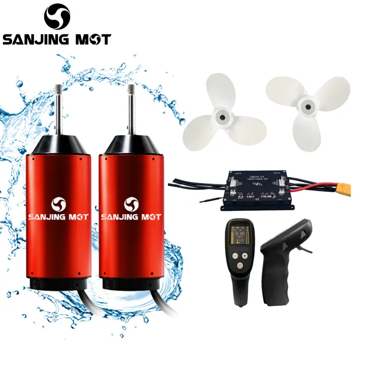 S750 48V 10KW Water Sea Sports RC Waterproof Surf Board Thruster DC Brushless Rubber Boat Motor