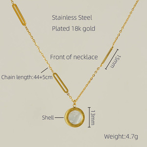 قلادة نسائية عصرية من الفولاذ المقاوم للصدأ بتصميم رياضي غير متماثل مع حرف مرصع بالألماس، أسلوب أوروبي أمريكي - Product Image 5