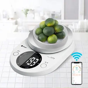 CE RoHS Hộ Gia Đình Di Động Thông Minh Mobile Wifi App Đen Thép Không Gỉ 5 Kg Thực Phẩm Kỹ Thuật Số Cân Điện Tử Nhà Bếp Quy Mô