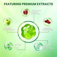 Bonbons gélifiés végétaliens au vinaigre de cidre de pomme pour adultes, enrichis en vitamine B12, avec racine de betterave et grenade, KETO ACV pour la digestion et la détoxification