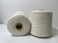 Fil à tricoter Bojay Nm12/2 55% chanvre 45% coton, mélange semi-blanchi blanc pour tricotage à la machine