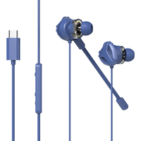 Accessoires de téléphone portable de conception classique Écouteurs USB C Casque de jeu intra-auriculaire filaire de type C