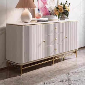 Diseño moderno <span class=keywords><strong>Aparador</strong></span> de lujo de alta calidad Mesa de piedra sinterizada Muebles de comedor Buffet Gabinete de almacenamiento de cocina - Product Image 1