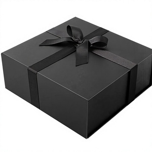 High-End Black Rigid Gift <b>Box</b> with Magnetic Closure and Custom Logo Rectangle Paperboard Packaging for Gift and Craft Use - Product Image 2
