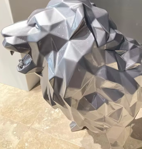 Vendita calda nuovo Design geometrico resina artigianato <span class=keywords><strong>leone</strong></span> <span class=keywords><strong>statua</strong></span> <span class=keywords><strong>casa</strong></span>/lobby/hotel/negozio decorazione <span class=keywords><strong>per</strong></span> la vendita - Product Image 2