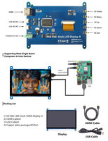 Módulo TFT IPS TFT LCD de 5 pulgadas, placa controladora de pantalla táctil capacitiva de 800x480, para Raspberry Pi