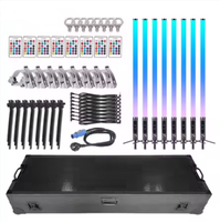 Lot de 4 tubes LED RGB 360 pixels sans fil DMX Artnet IP67 pour extérieur, avec support, pour éclairage de scène, DJ, fêtes et stands