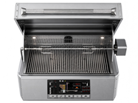 Barbecue à granulés haut de gamme encastrable avec contrôleur PID et Wi-Fi, capable de atteindre 850°F pour cuisine extérieure