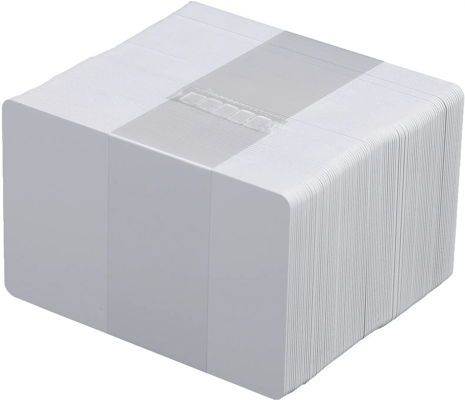 Plastik PVC boş düz beyaz kimlik kartı