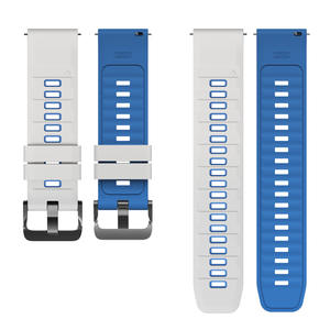 Bracelet de montre en silicone bicolore avec boucle à ardillon pour Amazfit Huami Honor Garmin <span class=keywords><strong>Suunto</strong></span>, interface 22 mm - Product Image 6