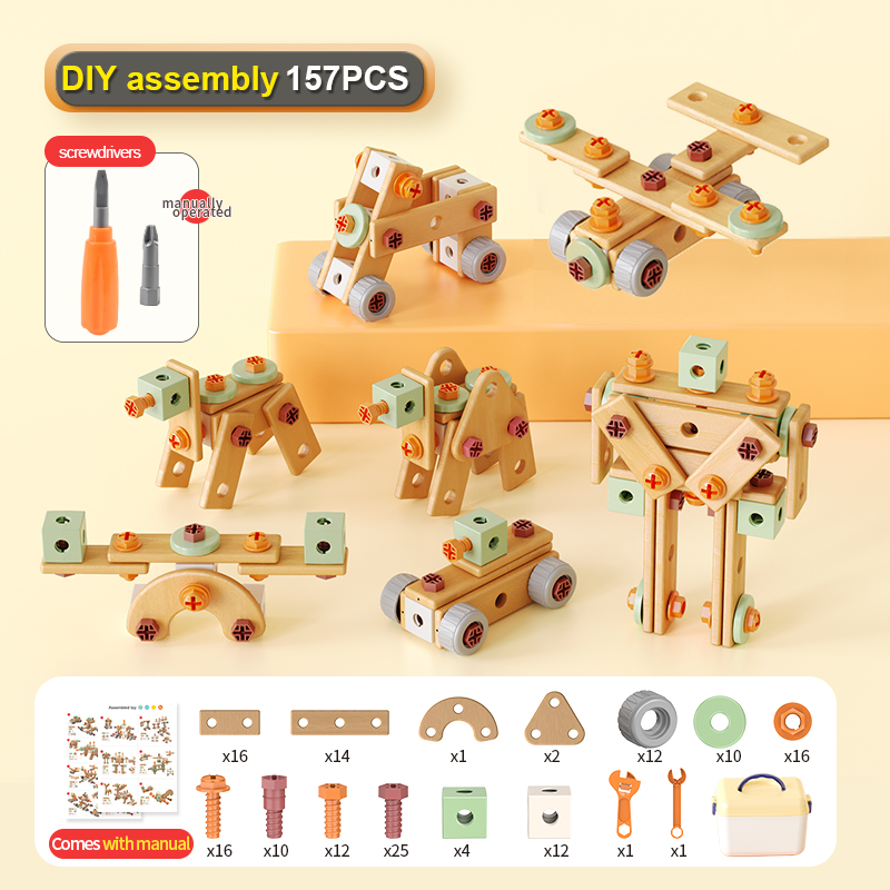 Juego de 157 piezas-Tornillos manuales + caja de almacenamiento-caja de color