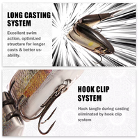B&U JT42 190mm 48.8g ABS 3D Baskılı Yüzen Yüzey S-Glide Swimbait Yüksek Simülasyonlu Eklemli Yem Uzun Atışlı Levrek Yemi