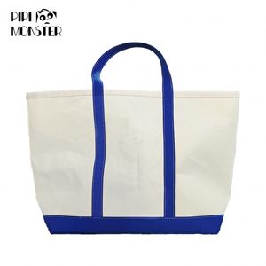 Sac fourre-tout en toile personnalisé avec logo, poignées colorées, grande capacité, réutilisable, écologique, pour courses, voyages, plage, sac à bandoulière - Product Image 6