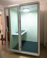 Cabine de réunion de bureau fermée insonorisée pour quatre personnes Boîte de silence acoustique haut de gamme confortable