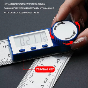 2 in 1 Angle <b>Measurement</b> <b>Tool</b> Digital Protractor Multifunctional Degrees Inch Metric Scale Rulers for Woodworking <b>Tool</b> - Product Image 5