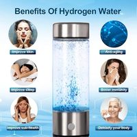 Vente en gros de générateur d'eau riche en hydrogène portable rechargeable par USB SPE PEM 420 ml, bouteille thermos à eau hydrogénée pour cadeaux