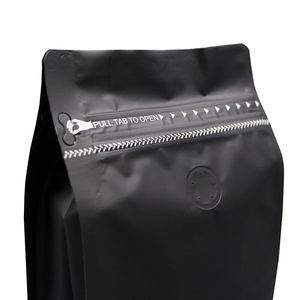 ถุงกาแฟแบบก้นแบนขนาด 250 กรัม 500 กรัม พร้อมวาล์ว/ถุงบรรจุภัณฑ์กาแฟแบบซิปย่อยสลายได้/ถุงบรรจุภัณฑ์กาแฟสีดำด้าน ขายส่ง - Product Image 4