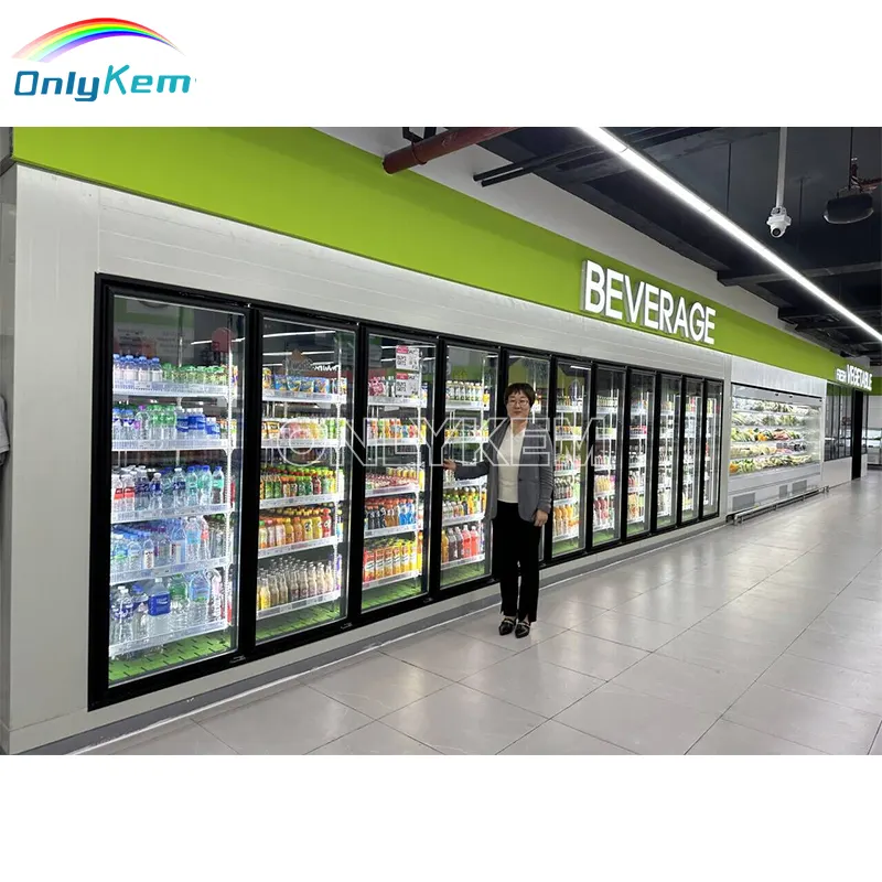 Glass Door Cold Room Freezer Commercial Display Walk in Cooler for Beer Cave