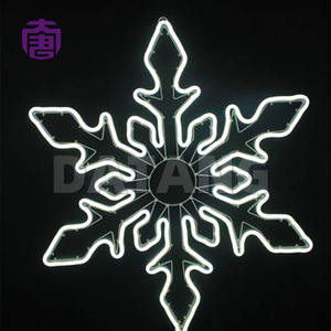 Outdoor Commercial Christmas Decoration 2d Customizable Color Led Snowflake Motif Lights - Product Image 5
