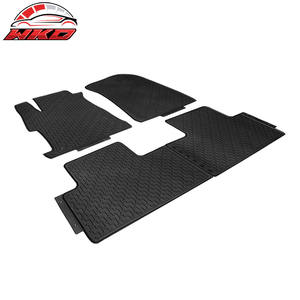 Tapis de sol en latex noir robuste pour Honda Civic Sedan 2012-2015, avant et deuxième rangée, style OEM, imperméables - Product Image 3