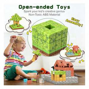 Happy Farm Industrial Magnet <b>Building</b> Cubes STEM Educational Sensory Plastic Construction Learning <b>Blocks</b> Creative Stacking Toys - Product Image 6