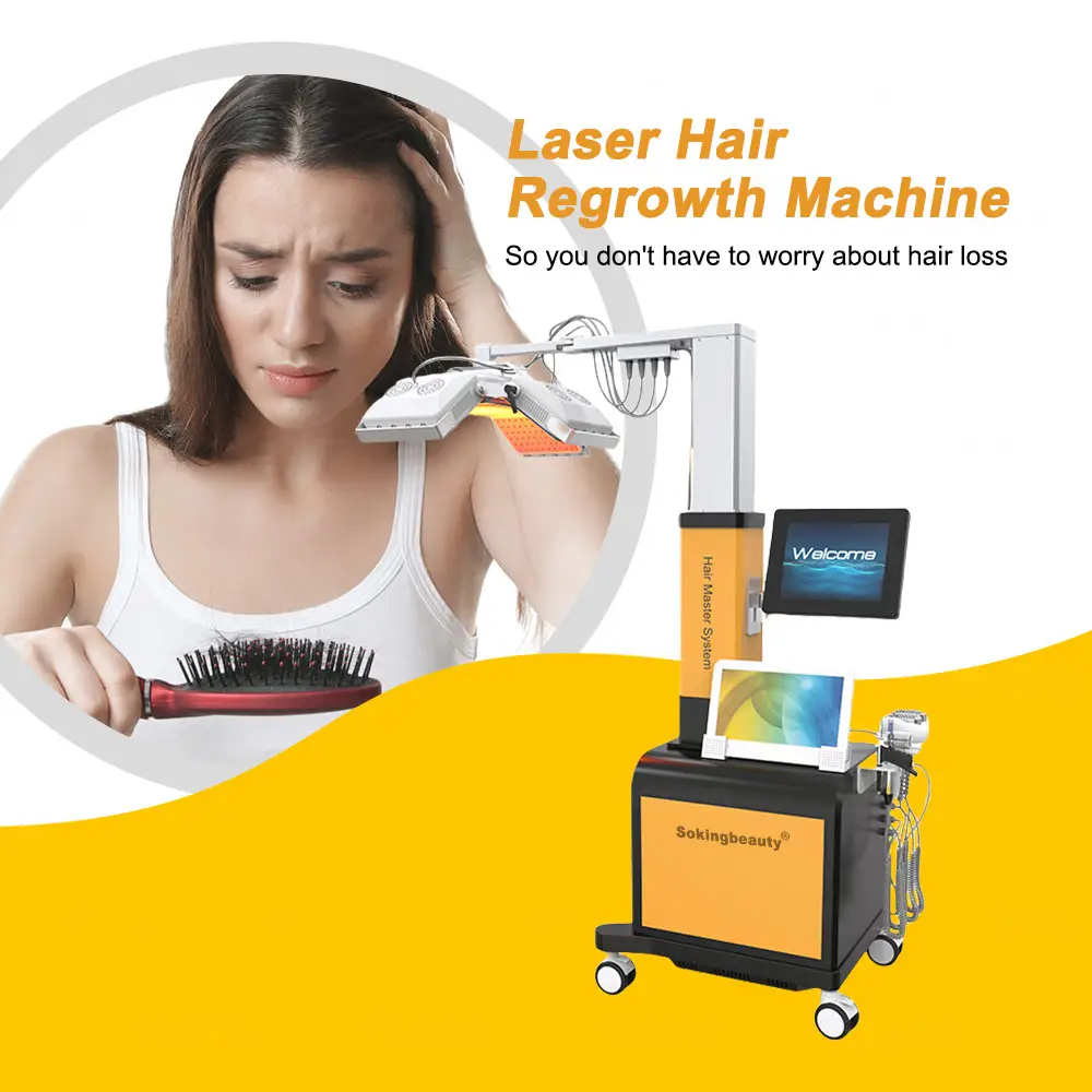 Paling efektif Lllt perawatan rambut rontok 660nm mesin terapi penumbuh rambut untuk pertumbuhan kembali rambut
