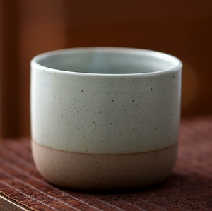 Tazas de <span class=keywords><strong>Espresso</strong></span> Minimalistas de Cerámica sin Asa, Taza de Té de Cerámica Rústica Bicolor para Té Kung Fu, <span class=keywords><strong>Cortado</strong></span>, Macchiato y Degustación - Product Image 3