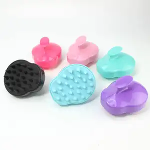 High Quality Hair Scalp Massage Brush easy to hold design soft Silicone kids children Shampoo Brush cepillo para lavar