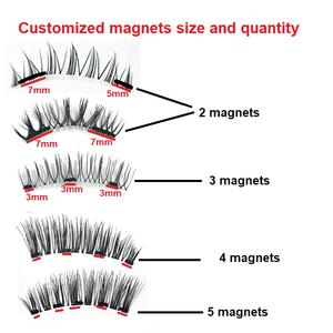 Cils magnétiques synthétiques en gros, fabriqués en usine, réutilisables, aspect naturel doux, <span class=keywords><strong>prix</strong></span> moins cher, kit de faux cils magnétiques faits à la main - Product Image 6