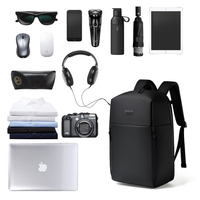 Tas Ransel Laptop Anti Air Berkualitas Tinggi dengan Port USB Bahan Polyester Penutup Ritsleting-Gaya Bisnis Tersedia Tanpa Minimum Order