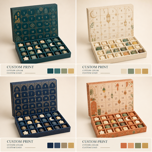 Custom Logo Rigid Advent Calendar Paper <b>Box</b> 24 Drawers Foldable Gift Packaging <b>Box</b> for Cosmetics and Holiday <b>Favors</b> - Product Image 4