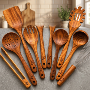 Cuchara de Madera Hecha a Mano, Apta para Alimentos, con Acabado Lacado, Utensilio de Cocina para Servir, Fabricante de Utensilios de Cocina - Product Image 1