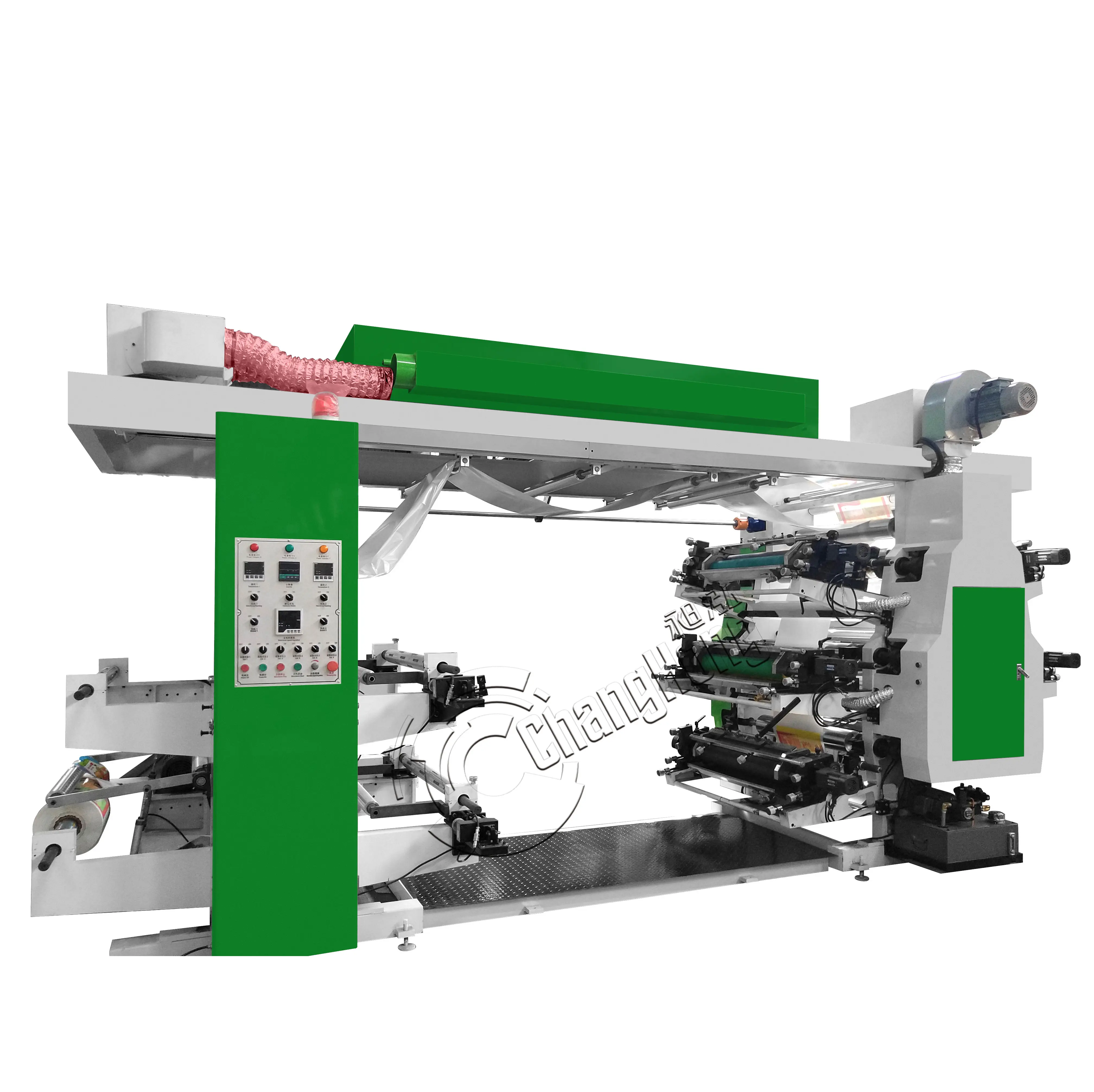 Changhong impressora flexo tipo de pente de alta velocidade, 6 cores para o filme