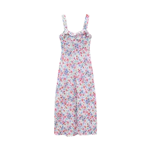 여자의 패션 의류 도매 유행 쉬폰 꽃 인쇄 우아한 캐주얼 시크 여자 숙녀 옷 섹시한 뜨거운 여름 드레스
