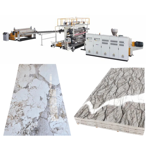 1220*2440mm PVC-Marmorplatte UV-Wand paneel Kunststoff-Extruder maschine für die Innenausstattung - Product Image 1