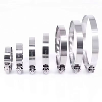 Collier de serrage robuste en acier inoxydable de type américain, réglable avec boulon Phillips, pour raccordement de tuyaux