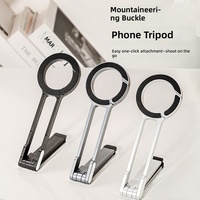 Support magnétique pour téléphone avec mousqueton, support triangulaire à clip à ressort, support créatif pour la photographie en extérieur et le streaming en direct, support compact pour bureau
