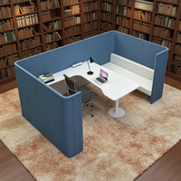 Poste de travail modulaire individuel pour bureau, avec cloison acoustique, mobilier de bureau pour manager