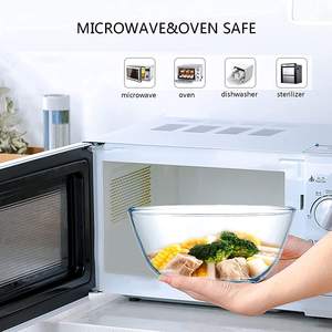 Nuevo Tazón de Vidrio para Ensalada, Tazón de Vidrio Resistente al Calor para Microondas - Product Image 6